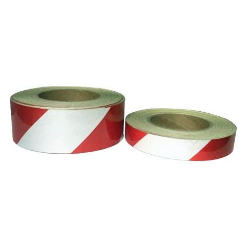 일반반사테이프 (사선) 백+적 15cm-45.7M (1롤) A51