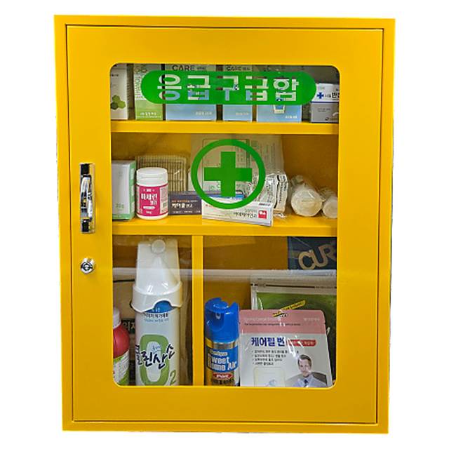 철재벽걸이구급함 구성품 미포함(케이스만)