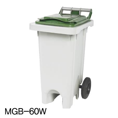 음식물 폐비닐 수거함 60ℓ [MGB-60W] 뚜껑:녹색