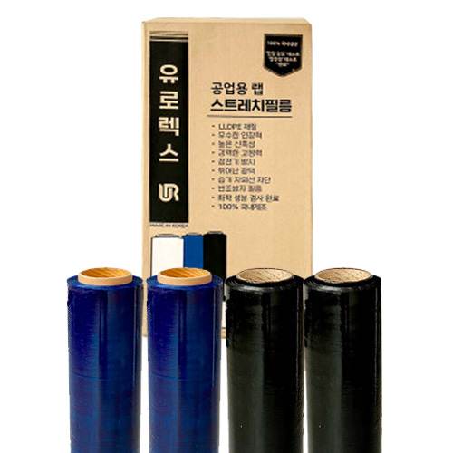 UR 스트레치필름 수동/유색 (4롤/박스)
									청색 / 18mic×350M