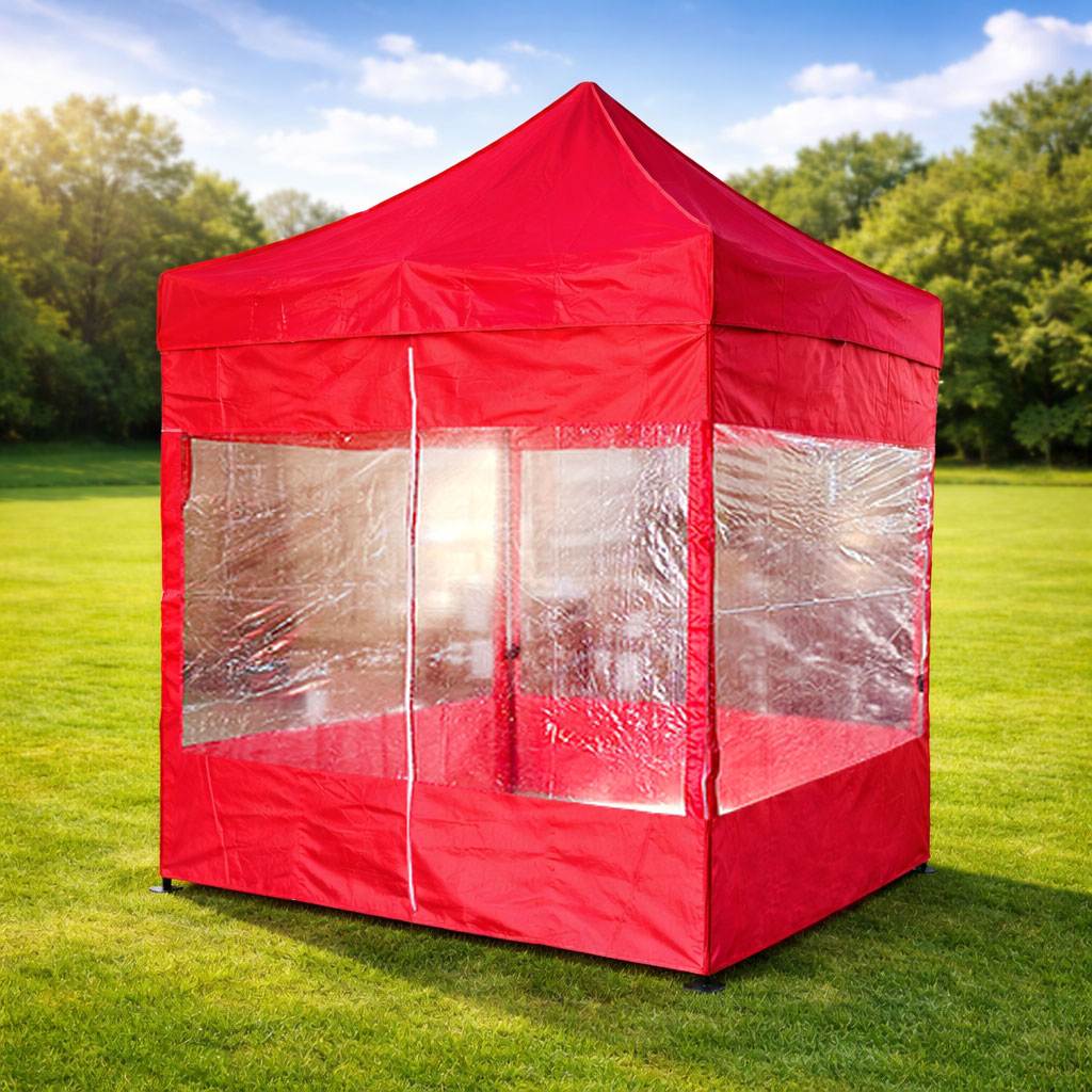WS 캐노피 / 3M×4.5M (바람막이) 적색
									4면(투명창)