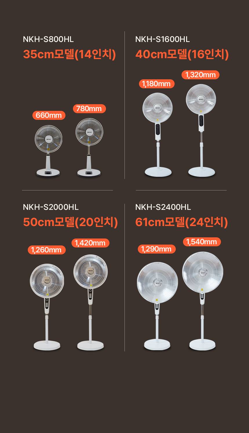 한솔 넥스코 / 선풍기형 전기히터 스탠드_35cm / NKH-S800HL 노출가준수필수