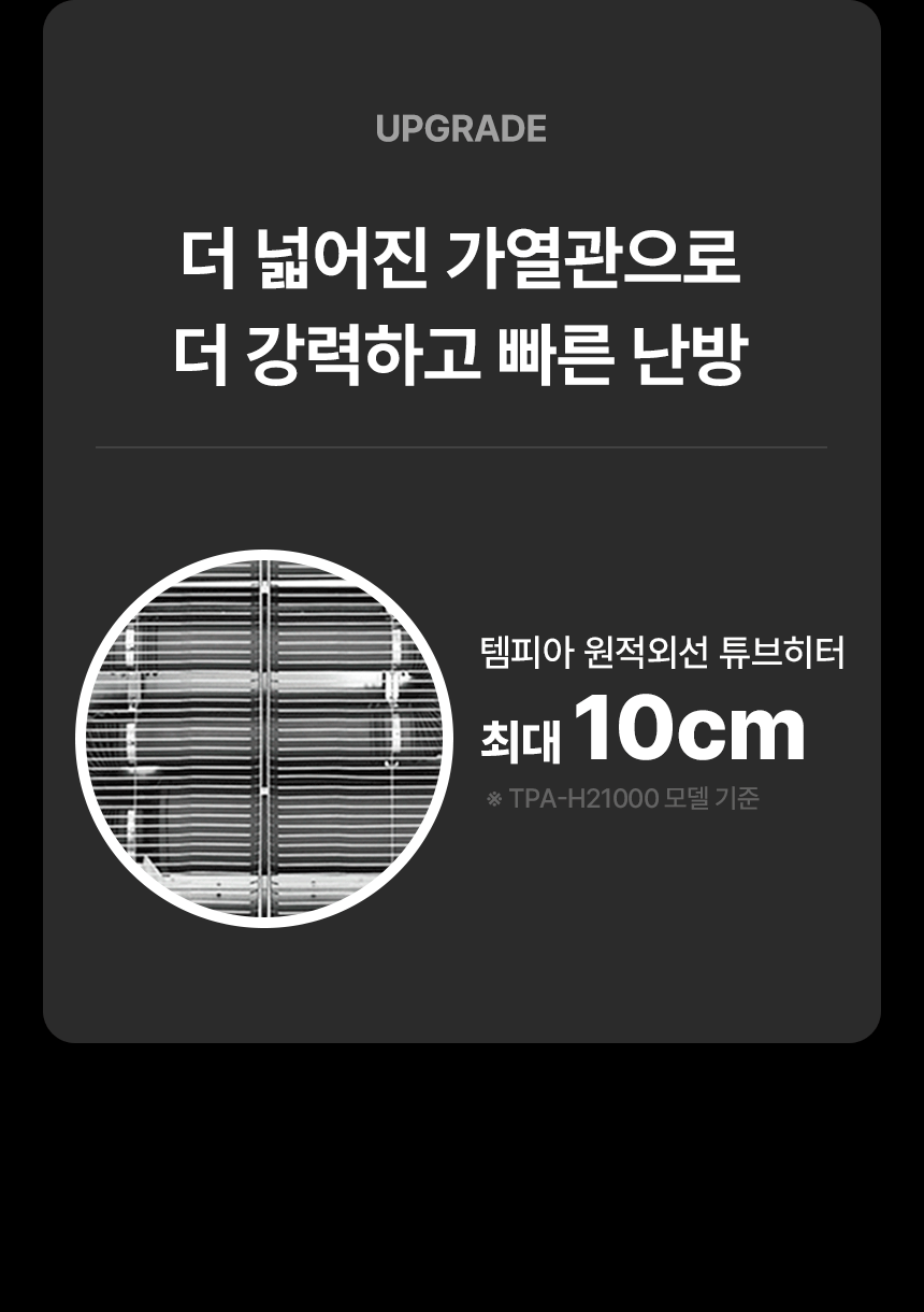 템피아 원적외선튜브히터(돈풍기) 18형 / TPA-H7000 노출가준수필수
