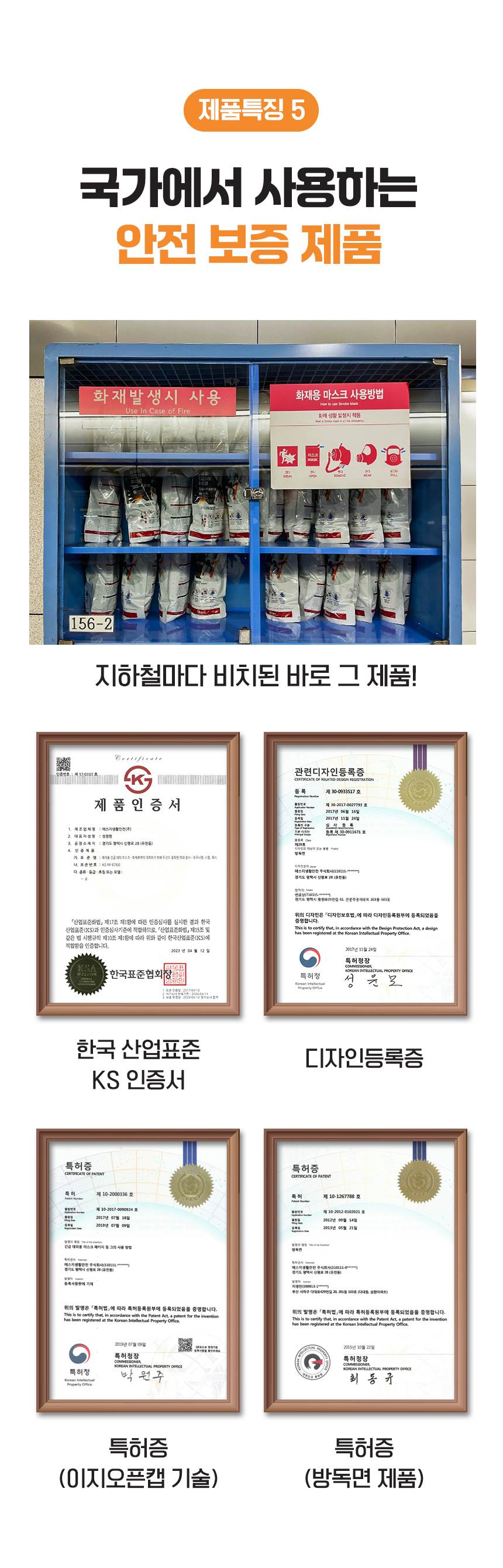 SG 화재대피 마스크 어린이용