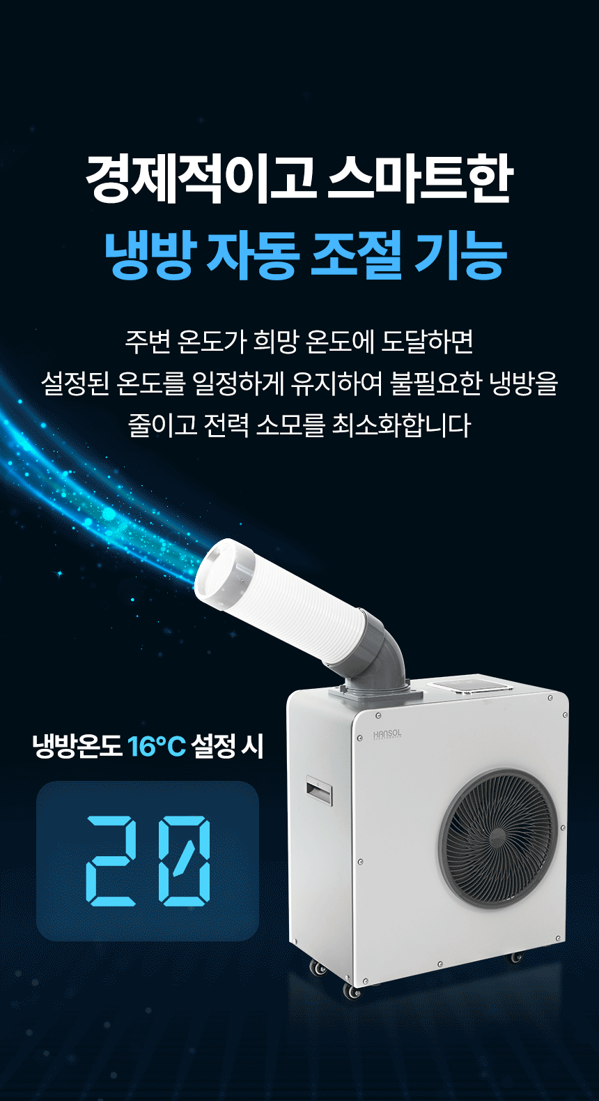 한솔 / 미니 산업용 에어컨 1구 / HSE-SP1100K 무료배송