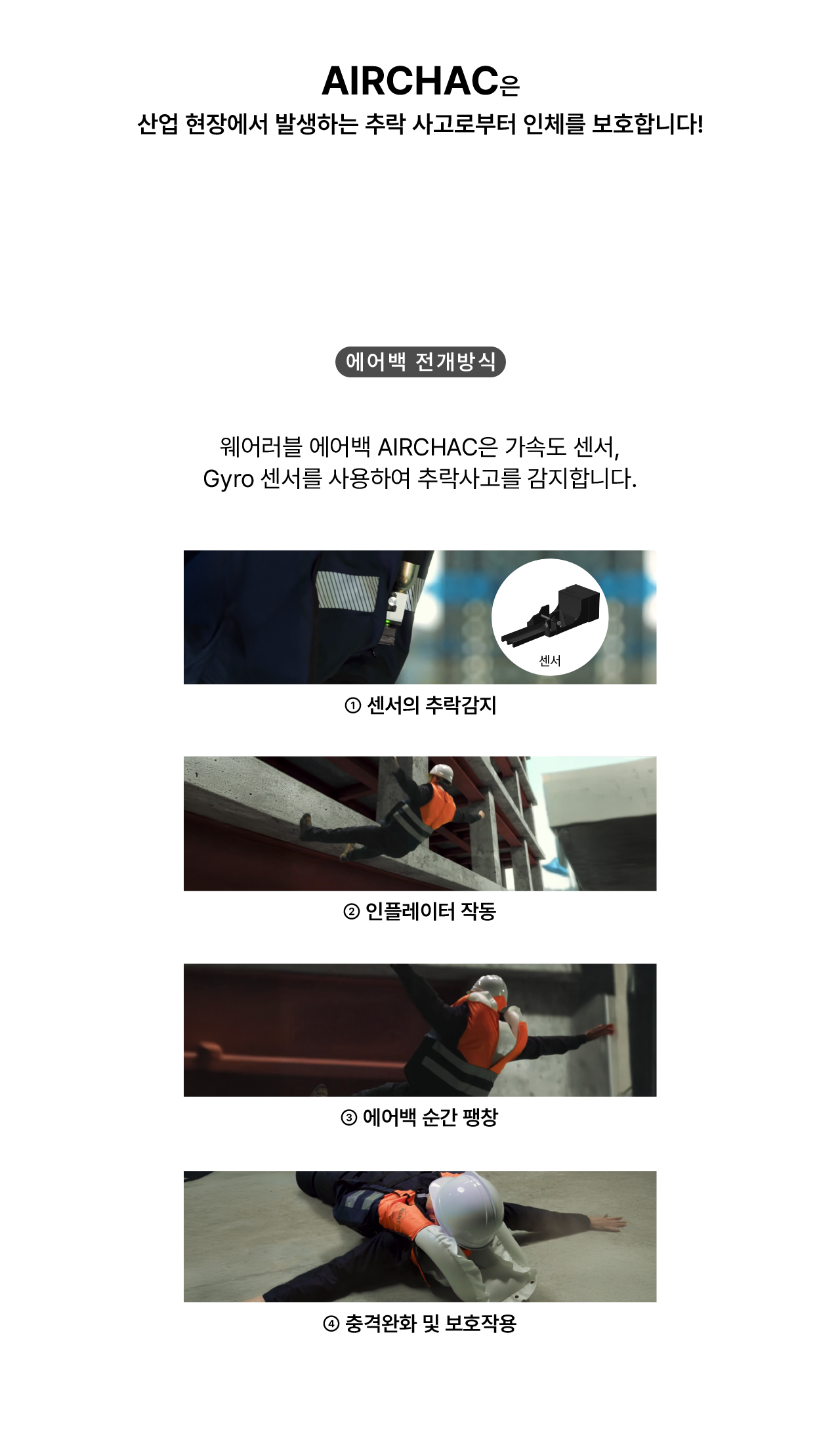 에어착 스마트 에어백 안전조끼 카키