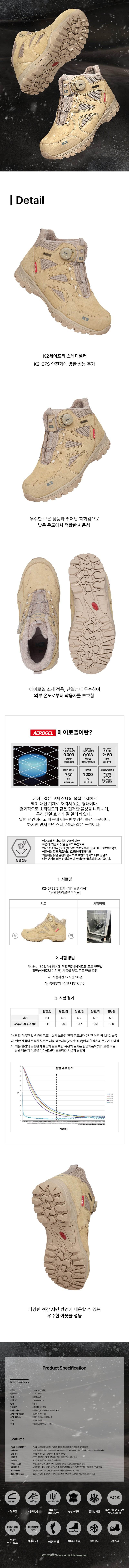 K2-67BE 방한안전화 240mm