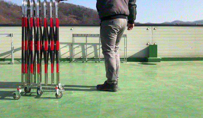 아치형 스텐접이식 바리케이드 (2.6M) H1100×D400