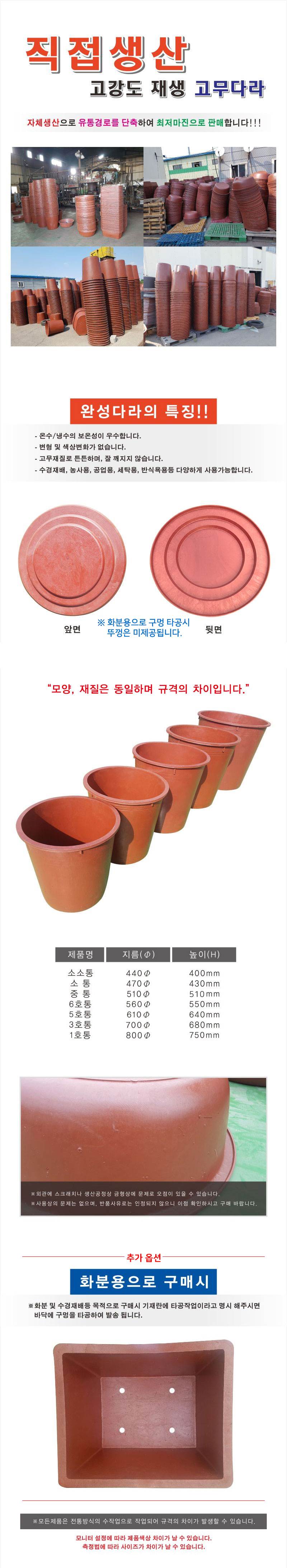 고무통-5호통 적색/610*640